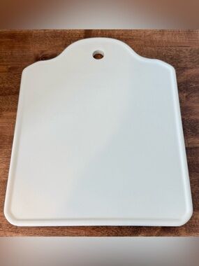 Magnolia White Ceramic Square Serving Board Charcuterie Tray